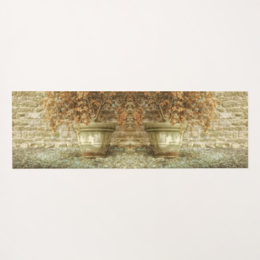 Rustieke herfsttuin yogamat (Achterkant (horizontaal))