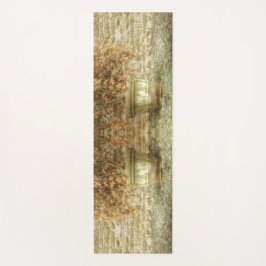 Rustieke herfsttuin yogamat