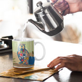 Rustieke herfstuil met Inspirerend bloemen Koffiemok