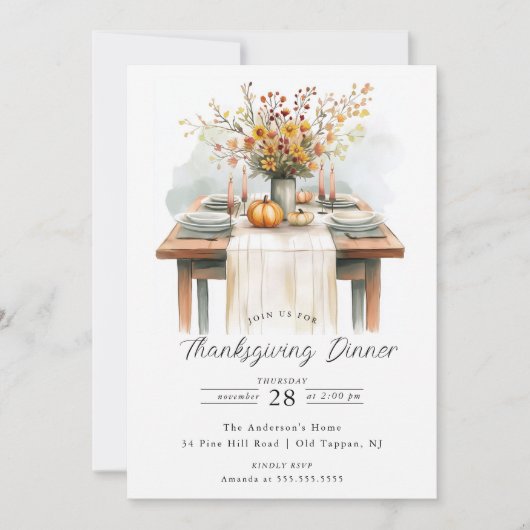 Rustieke herfstviering Thanksgiving Kaart (Voorkant)