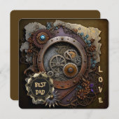 Rustieke  herinneringen aan papa feestdagenkaart (Voorkant / Achterkant)