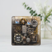 Rustieke herinneringen feestdagenkaart (Staand voorkant)