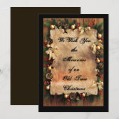 Rustieke herinneringen Oude Tijd Kerstmis vakantie Feestdagenkaart (Voorkant / Achterkant)