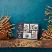 Rustieke Herinneringscollage voor huisdierhond Fotoplaat (Zijkant)