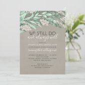 Rustieke hernieuwing van geloften trouwjubileum gr kaart (Staand voorkant)