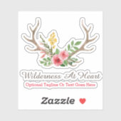 Rustieke Herten Antler Boheemse Bloemen Waterverf  Sticker (Vel)