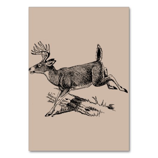 Rustieke herten bos bruiloft tafel Kaart (Achterkant)