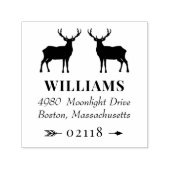 Rustieke Herten Bucks & Pijl Naam & Adres Zelfinktende Stempel (Design)