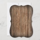 Rustieke herten gewei Daisy Wood bruiloft uitnodig Kaart (Achterkant)