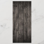 Rustieke herten gewei & gesneden hart bruiloft men menu (Achterkant)