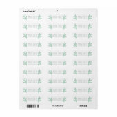 Rustieke herten gewei retour adres label (Full Sheet)
