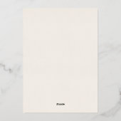 Rustieke herten geweide bloem bruiloft folie uitnodiging (Achterkant)
