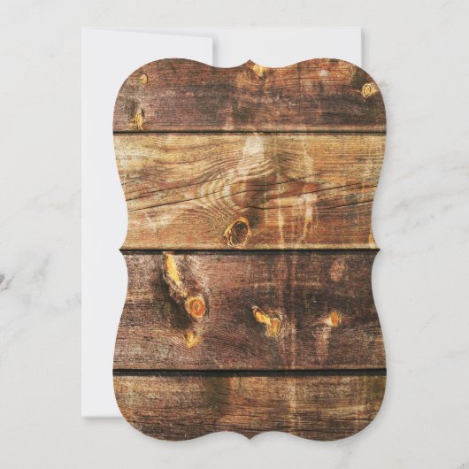 Rustieke Herten Hout Baby shower Invitation Kaart (Achterkant)