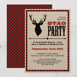 Rustieke Herten Jacht Jonggezellenfeest Kaart