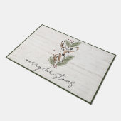 Rustieke herten Kerst Vrolijke Kerstvakantie Deurmat (Schuin)