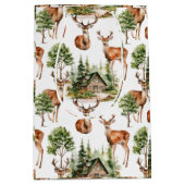 Rustieke Herten Natuur Wildlife Vakantie Kerstmis Medium Cadeauzakje (Voorkant)