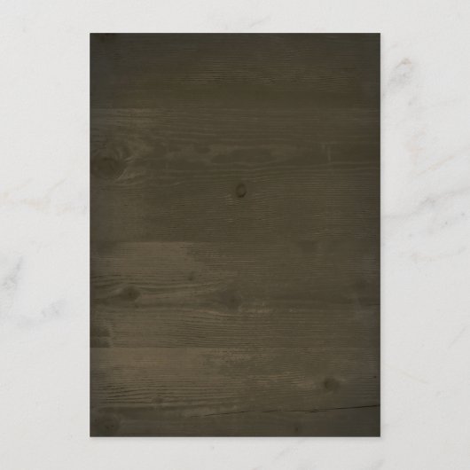 Rustieke Herten Schuur Hout Bruiloft Informatie Informatiekaartje (Achterkant)