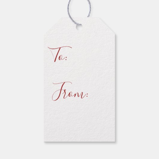 Rustieke Herten Waterverf Sneeuwscène Kerstmis Cadeaulabel (Achterkant)