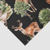 Rustieke Herten Wildlife Waterverf Vakantie Kerstm Tissuepapier (Detail)