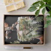 Rustieke Herten Wildlife Waterverf Vakantie Kerstm Tissuepapier (Geschenk)