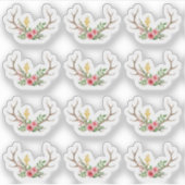 Rustieke hertenhoorn boheemse bloemen planner vel sticker (Voorkant)