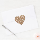 Rustieke hertenprint, bospatroon  hart sticker (Envelop)