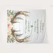 Rustieke hertshoorn bosland wandkleed (Voorkant (horizontaal))