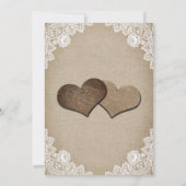 Rustieke Hessische Bloemen Kant Lights Romantische Save The Date (Achterkant)