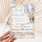 Rustieke Hete Luchtballon Beer Baby Jongensdouche Kaart