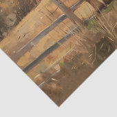 Rustieke Highland Koe en Barn Decoupage Tissuepapier (Detail)