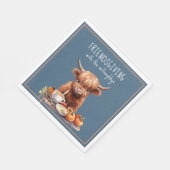 Rustieke Highland Koe Friendsgiving Luncheon Servet (Hoek)