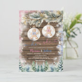 Rustieke hij of zij koekjes kerst geslacht onthull kaart (Staand voorkant)