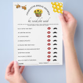 Rustieke Hij zei Zij zei Bruiloftsspel Flyer (Hand)