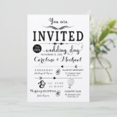 Rustieke Hipster bruiloft uitnodigingskaart Kaart (Staand voorkant)