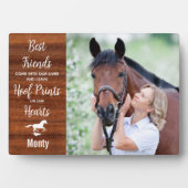 Rustieke Hoefafdrukken in Onze Harten Paard Gedenk Fotoplaat (voorkant)