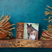 Rustieke Hoefafdrukken in Onze Harten Paard Gedenk Fotoplaat (Zijkant)