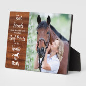 Rustieke Hoefafdrukken in Onze Harten Paard Gedenk Fotoplaat (Zijkant)