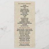 Rustieke hoefijzer huwelijksprogramma's programmakaart (Achterkant)