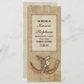 Rustieke hoefijzer huwelijksprogramma's programmakaart (Voorkant / Achterkant)