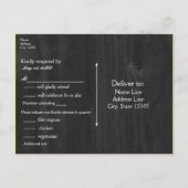 Rustieke Hoefijzers & Bloemen Bruiloft RSVP Kaart (Achterkant)