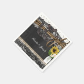 Rustieke Hoefijzers & Bloemen Country Bruiloft Ser Servetten (Hoek)