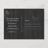 Rustieke hoefijzers & bloemen Huwelijk Sla de datu Aankondigingskaart (Achterkant)