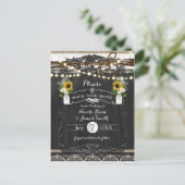 Rustieke hoefijzers & bloemen Huwelijk Sla de datu Aankondigingskaart (Staand voorkant)