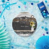 Rustieke Hoefijzers & Bloemen Land Bruiloft Borden Papieren Bordje (Feest)