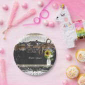 Rustieke Hoefijzers & Bloemen Land Bruiloft Borden Papieren Bordje (Feest)