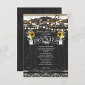 Rustieke Hoefijzers & Bloemen Landelijke DETAILS K Informatiekaartje (Voorkant / Achterkant)