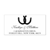 Rustieke Hoefijzers Bruiloft retour adres Zelfinktende Stempel (Design)