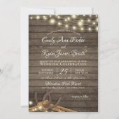 Rustieke Hoefijzers en touw schuur hout en verlich Kaart (Voorkant)