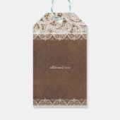 Rustieke Hoefijzers & Kant Land Bruiloft Gift Labe Cadeaulabel (Achterkant)