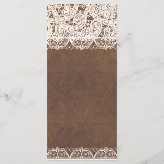 Rustieke Hoefijzers & Kant Land Western Menu Kaart (Achterkant)